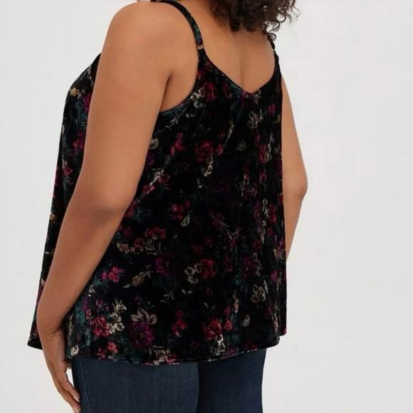 NWOT Torrid Sofia Velvet Swing Cami Dark Romantic Floral Tank Fairy Grunge Size1 - Picture 5 of 8